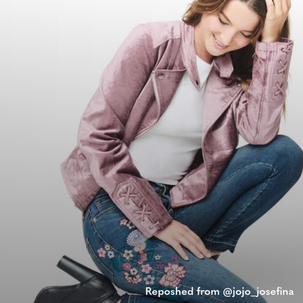 Aeropostale Velvet Moto Jacket